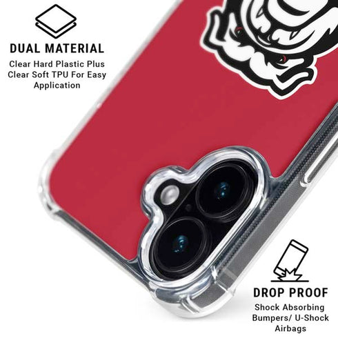 University of Georgia Bulldogs Logo iPhone 16 Clear Case